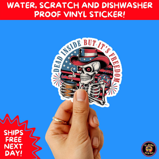 4TH OF JULY | Sticker Pack Independence Day Vinyl Decals, USA Flag, Fireworks, Red White Blue Summer Holiday Patriotic Sticker Set