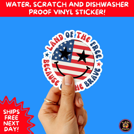 4TH OF JULY | Sticker Pack Independence Day Vinyl Decals, USA Flag, Fireworks, Red White Blue Summer Holiday Patriotic Sticker Set
