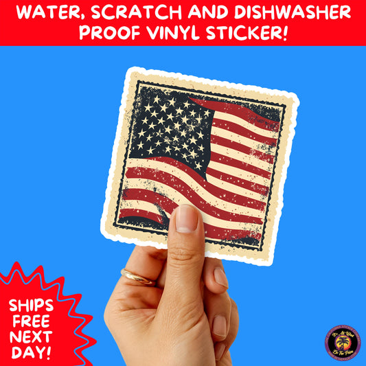 4TH OF JULY | Sticker Pack Independence Day Vinyl Decals, USA Flag, Fireworks, Red White Blue Summer Holiday Patriotic Sticker Set