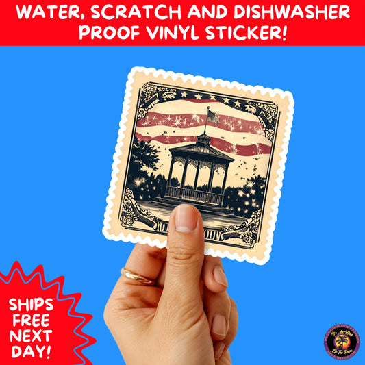 4TH OF JULY | Sticker Pack Independence Day Vinyl Decals, USA Flag, Fireworks, Red White Blue Summer Holiday Patriotic Sticker Set