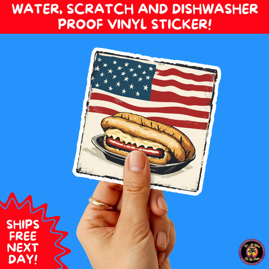 4TH OF JULY | Sticker Pack Independence Day Vinyl Decals, USA Flag, Fireworks, Red White Blue Summer Holiday Patriotic Sticker Set