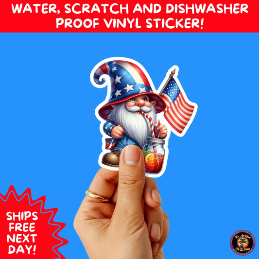 4TH OF JULY | Sticker Pack Independence Day Vinyl Decals, USA Flag, Fireworks, Red White Blue Summer Holiday Patriotic Sticker Set