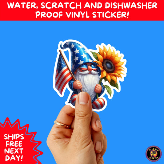 4TH OF JULY | Sticker Pack Independence Day Vinyl Decals, USA Flag, Fireworks, Red White Blue Summer Holiday Patriotic Sticker Set