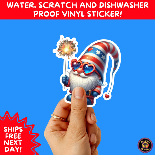 4TH OF JULY | Sticker Pack Independence Day Vinyl Decals, USA Flag, Fireworks, Red White Blue Summer Holiday Patriotic Sticker Set