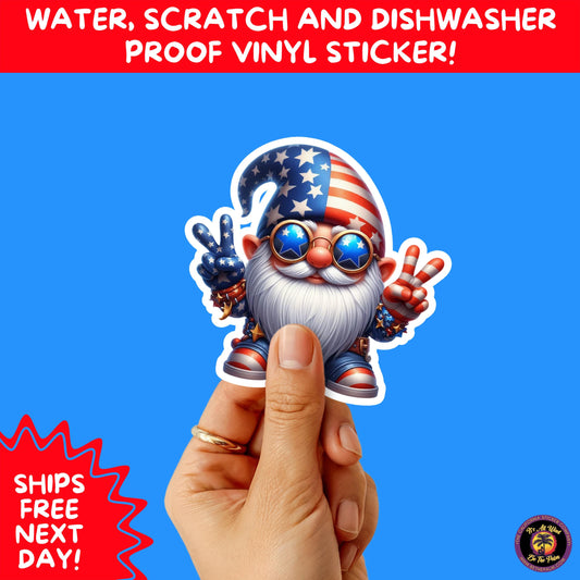 4TH OF JULY | Sticker Pack Independence Day Vinyl Decals, USA Flag, Fireworks, Red White Blue Summer Holiday Patriotic Sticker Set