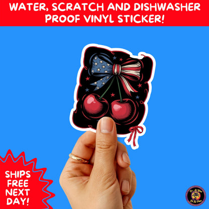 4TH OF JULY | Sticker Pack Independence Day Vinyl Decals, USA Flag, Fireworks, Red White Blue Summer Holiday Patriotic Sticker Set