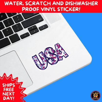 4TH OF JULY | Sticker Pack Independence Day Vinyl Decals, USA Flag, Fireworks, Red White Blue Summer Holiday Patriotic Sticker Set