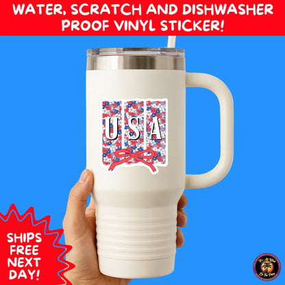 4TH OF JULY | Sticker Pack Independence Day Vinyl Decals, USA Flag, Fireworks, Red White Blue Summer Holiday Patriotic Sticker Set