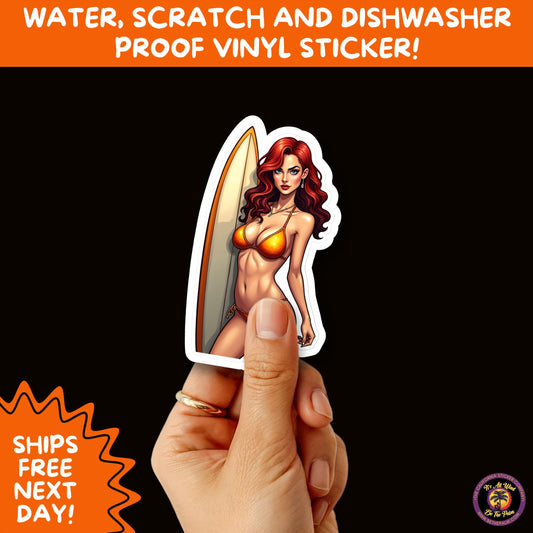 FUN BEACH STICKERS with Bikini Designs, Perfect for Travel Journals, Water Bottles, Tumblers, Laptops, Scrapbooks, and Summer Decor