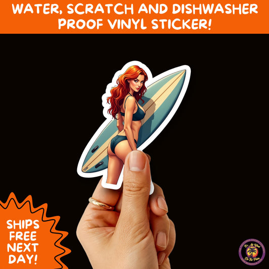 FUN BEACH STICKERS with Bikini Designs, Perfect for Travel Journals, Water Bottles, Tumblers, Laptops, Scrapbooks, and Summer Decor