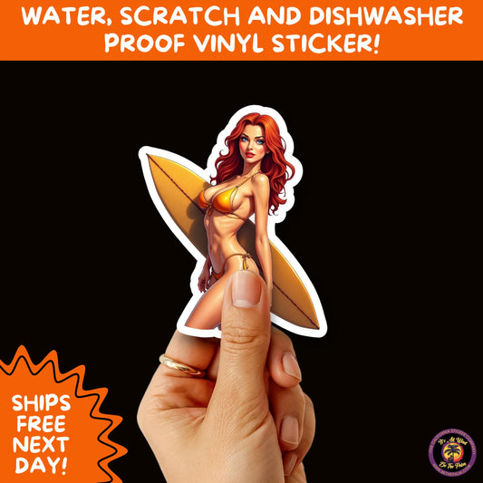 FUN BEACH STICKERS with Bikini Designs, Perfect for Travel Journals, Water Bottles, Tumblers, Laptops, Scrapbooks, and Summer Decor