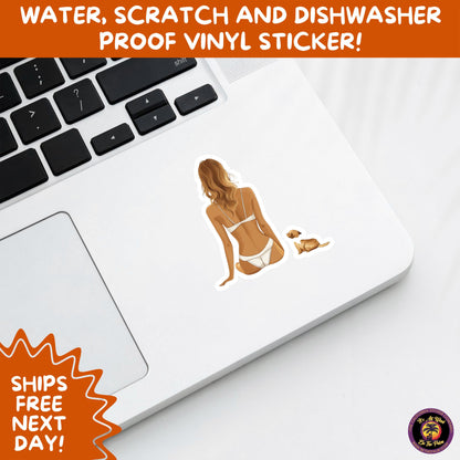 FUN BEACH STICKERS with Bikini Designs, Perfect for Travel Journals, Water Bottles, Tumblers, Laptops, Scrapbooks, and Summer Decor