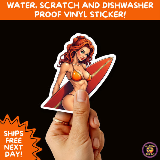 FUN BEACH STICKERS with Bikini Designs, Perfect for Travel Journals, Water Bottles, Tumblers, Laptops, Scrapbooks, and Summer Decor