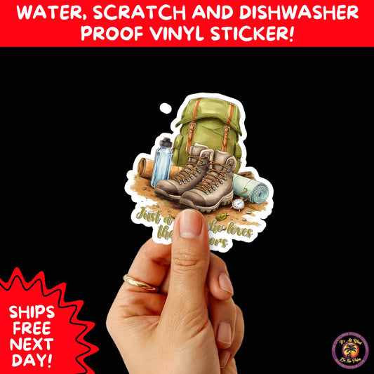 HIKING STICKERS | Set Waterproof Vinyl Decals Ideal for Backpacks Journals Cars Perfect Gift for Trail Walkers Campers and Outdoor Fans