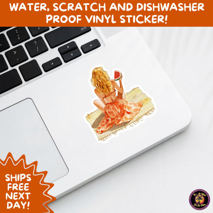 FUN BEACH STICKERS with Bikini Designs, Perfect for Travel Journals, Water Bottles, Tumblers, Laptops, Scrapbooks, and Summer Decor