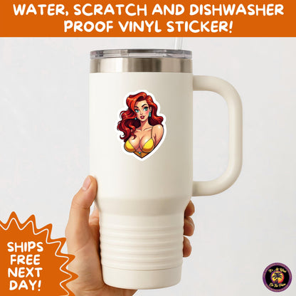 FUN BEACH STICKERS with Bikini Designs, Perfect for Travel Journals, Water Bottles, Tumblers, Laptops, Scrapbooks, and Summer Decor