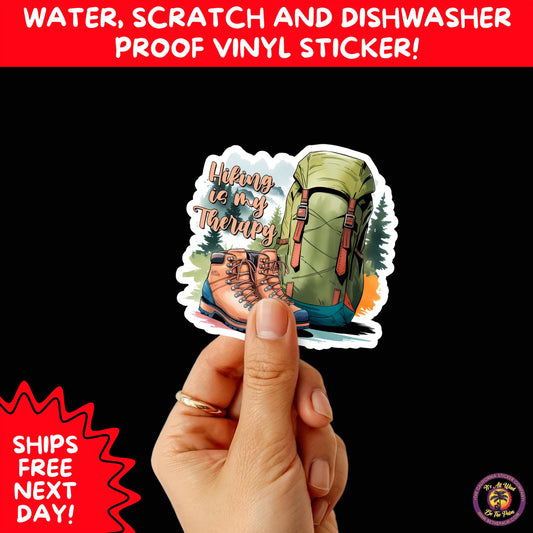 HIKING STICKERS | Set Waterproof Vinyl Decals Ideal for Backpacks Journals Cars Perfect Gift for Trail Walkers Campers and Outdoor Fans
