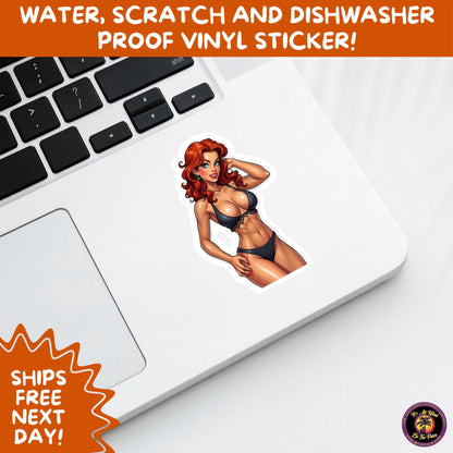 FUN BEACH STICKERS with Bikini Designs, Perfect for Travel Journals, Water Bottles, Tumblers, Laptops, Scrapbooks, and Summer Decor