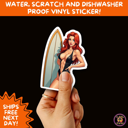 FUN BEACH STICKERS with Bikini Designs, Perfect for Travel Journals, Water Bottles, Tumblers, Laptops, Scrapbooks, and Summer Decor