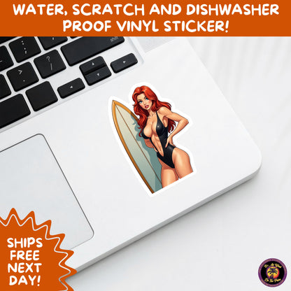 FUN BEACH STICKERS with Bikini Designs, Perfect for Travel Journals, Water Bottles, Tumblers, Laptops, Scrapbooks, and Summer Decor