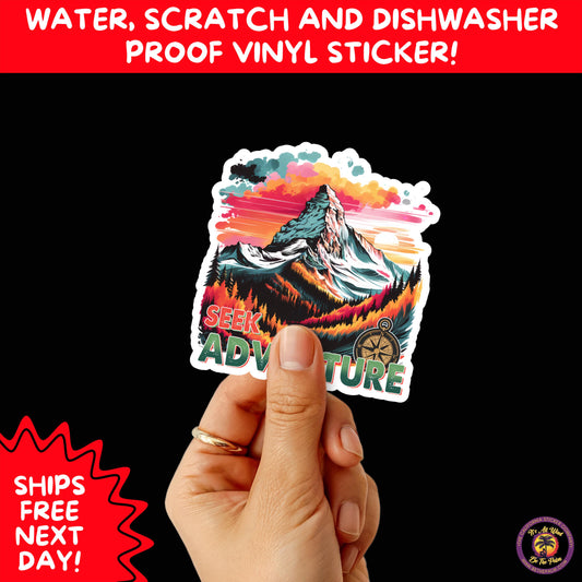 HIKING STICKERS | Set Waterproof Vinyl Decals Ideal for Backpacks Journals Cars Perfect Gift for Trail Walkers Campers and Outdoor Fans