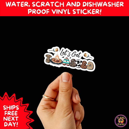 HIKING STICKERS | Set Waterproof Vinyl Decals Ideal for Backpacks Journals Cars Perfect Gift for Trail Walkers Campers and Outdoor Fans