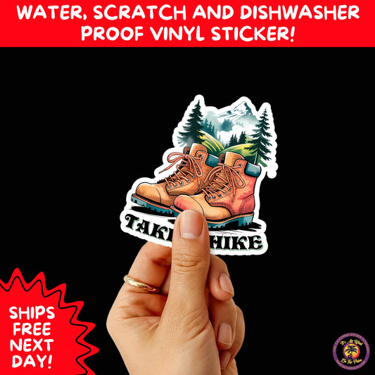 HIKING STICKERS | Set Waterproof Vinyl Decals Ideal for Backpacks Journals Cars Perfect Gift for Trail Walkers Campers and Outdoor Fans