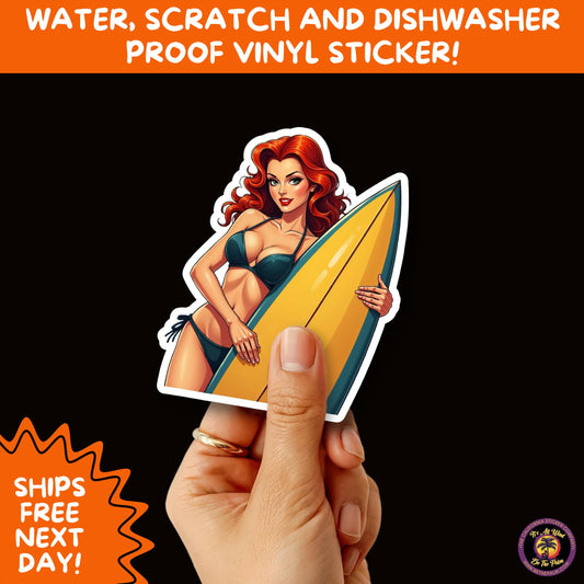FUN BEACH STICKERS with Bikini Designs, Perfect for Travel Journals, Water Bottles, Tumblers, Laptops, Scrapbooks, and Summer Decor