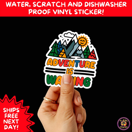 HIKING STICKERS | Set Waterproof Vinyl Decals Ideal for Backpacks Journals Cars Perfect Gift for Trail Walkers Campers and Outdoor Fans