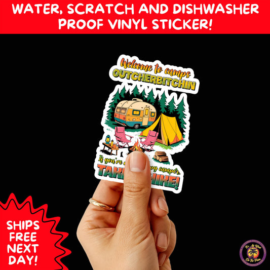 HIKING STICKERS | Set Waterproof Vinyl Decals Ideal for Backpacks Journals Cars Perfect Gift for Trail Walkers Campers and Outdoor Fans