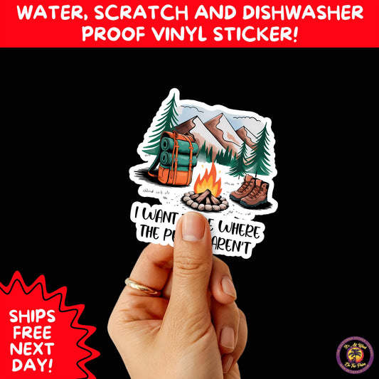 HIKING STICKERS | Set Waterproof Vinyl Decals Ideal for Backpacks Journals Cars Perfect Gift for Trail Walkers Campers and Outdoor Fans