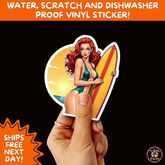 FUN BEACH STICKERS with Bikini Designs, Perfect for Travel Journals, Water Bottles, Tumblers, Laptops, Scrapbooks, and Summer Decor