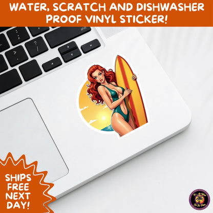 FUN BEACH STICKERS with Bikini Designs, Perfect for Travel Journals, Water Bottles, Tumblers, Laptops, Scrapbooks, and Summer Decor