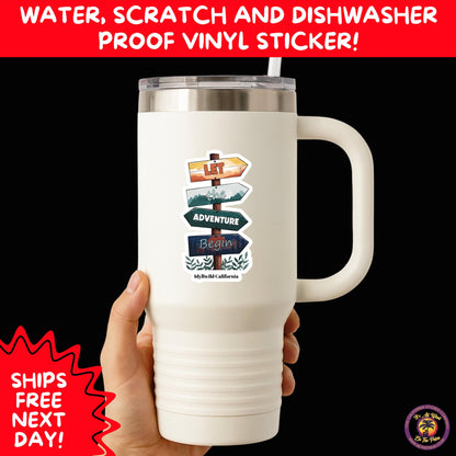 HIKING STICKERS | Set Waterproof Vinyl Decals Ideal for Backpacks Journals Cars Perfect Gift for Trail Walkers Campers and Outdoor Fans