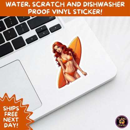 FUN BEACH STICKERS with Bikini Designs, Perfect for Travel Journals, Water Bottles, Tumblers, Laptops, Scrapbooks, and Summer Decor