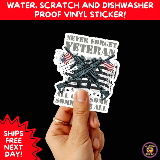VETERAN STICKERS | Veteran Made Patriotic Vinyl Decals for Military Support, Army Navy Marine Veteran Gifts, American Flag Bumper Sticker