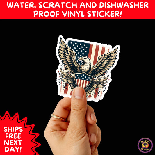VETERAN STICKERS | Veteran Made Patriotic Vinyl Decals for Military Support, Army Navy Marine Veteran Gifts, American Flag Bumper Sticker