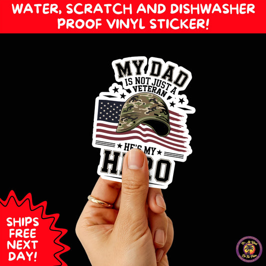 VETERAN STICKERS | Veteran Made Patriotic Vinyl Decals for Military Support, Army Navy Marine Veteran Gifts, American Flag Bumper Sticker