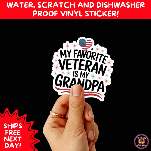 VETERAN STICKERS | Veteran Made Patriotic Vinyl Decals for Military Support, Army Navy Marine Veteran Gifts, American Flag Bumper Sticker