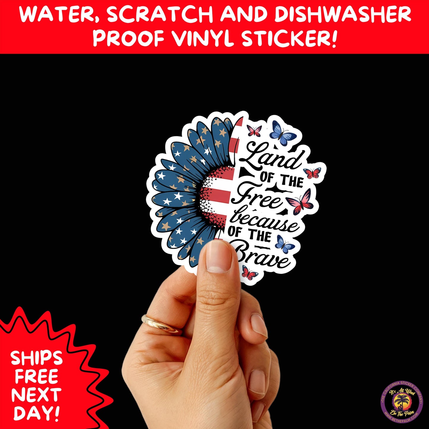 VETERAN STICKERS | Veteran Made Patriotic Vinyl Decals for Military Support, Army Navy Marine Veteran Gifts, American Flag Bumper Sticker