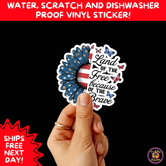 VETERAN STICKERS | Veteran Made Patriotic Vinyl Decals for Military Support, Army Navy Marine Veteran Gifts, American Flag Bumper Sticker