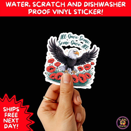 VETERAN STICKERS | Veteran Made Patriotic Vinyl Decals for Military Support, Army Navy Marine Veteran Gifts, American Flag Bumper Sticker