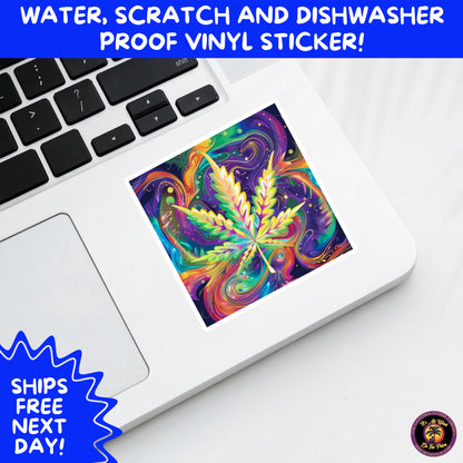 PSYCHEDELIC ART STICKERS | Trippy Groovy Vinyl Decals for Journals, Water Bottles, Laptops, Hippie Aesthetic Stickers for Vibe Lovers
