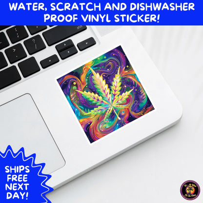 PSYCHEDELIC ART STICKERS | Trippy Groovy Vinyl Decals for Journals, Water Bottles, Laptops, Hippie Aesthetic Stickers for Vibe Lovers