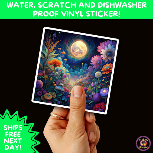 PSYCHEDELIC ART STICKERS | Trippy Groovy Vinyl Decals for Journals, Water Bottles, Laptops, Hippie Aesthetic Stickers for Vibe Lovers