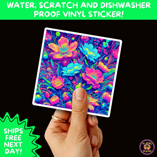 PSYCHEDELIC ART STICKERS | Trippy Groovy Vinyl Decals for Journals, Water Bottles, Laptops, Hippie Aesthetic Stickers for Vibe Lovers