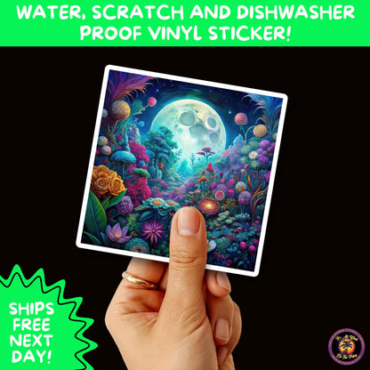 PSYCHEDELIC ART STICKERS | Trippy Groovy Vinyl Decals for Journals, Water Bottles, Laptops, Hippie Aesthetic Stickers for Vibe Lovers