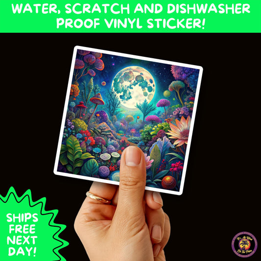 PSYCHEDELIC ART STICKERS | Trippy Groovy Vinyl Decals for Journals, Water Bottles, Laptops, Hippie Aesthetic Stickers for Vibe Lovers