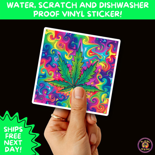 PSYCHEDELIC ART STICKERS | Trippy Groovy Vinyl Decals for Journals, Water Bottles, Laptops, Hippie Aesthetic Stickers for Vibe Lovers