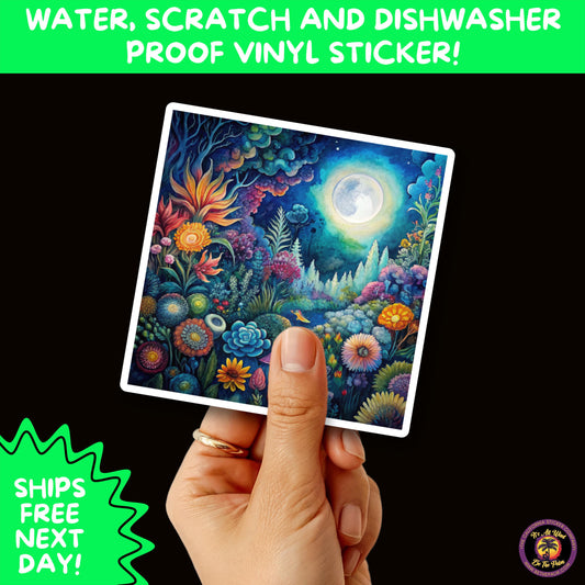 PSYCHEDELIC ART STICKERS | Trippy Groovy Vinyl Decals for Journals, Water Bottles, Laptops, Hippie Aesthetic Stickers for Vibe Lovers